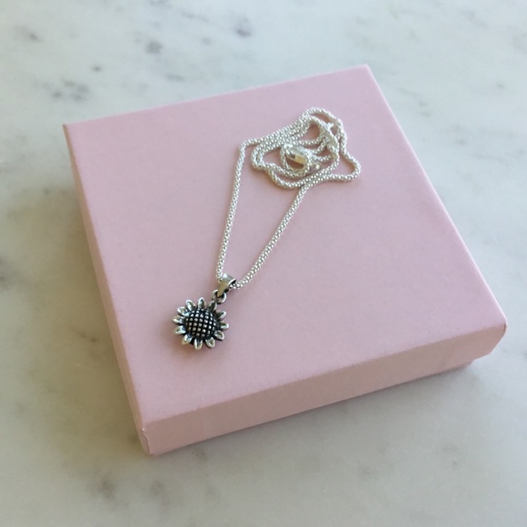Sterling Silver Sunflower Necklace - Picture 13 of 15